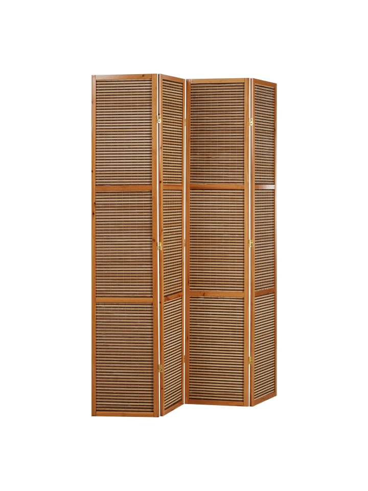 Homestyle4u Paravent 4-tlg. Sondergröße 200x160 cm in Braun günstig kaufen onesize