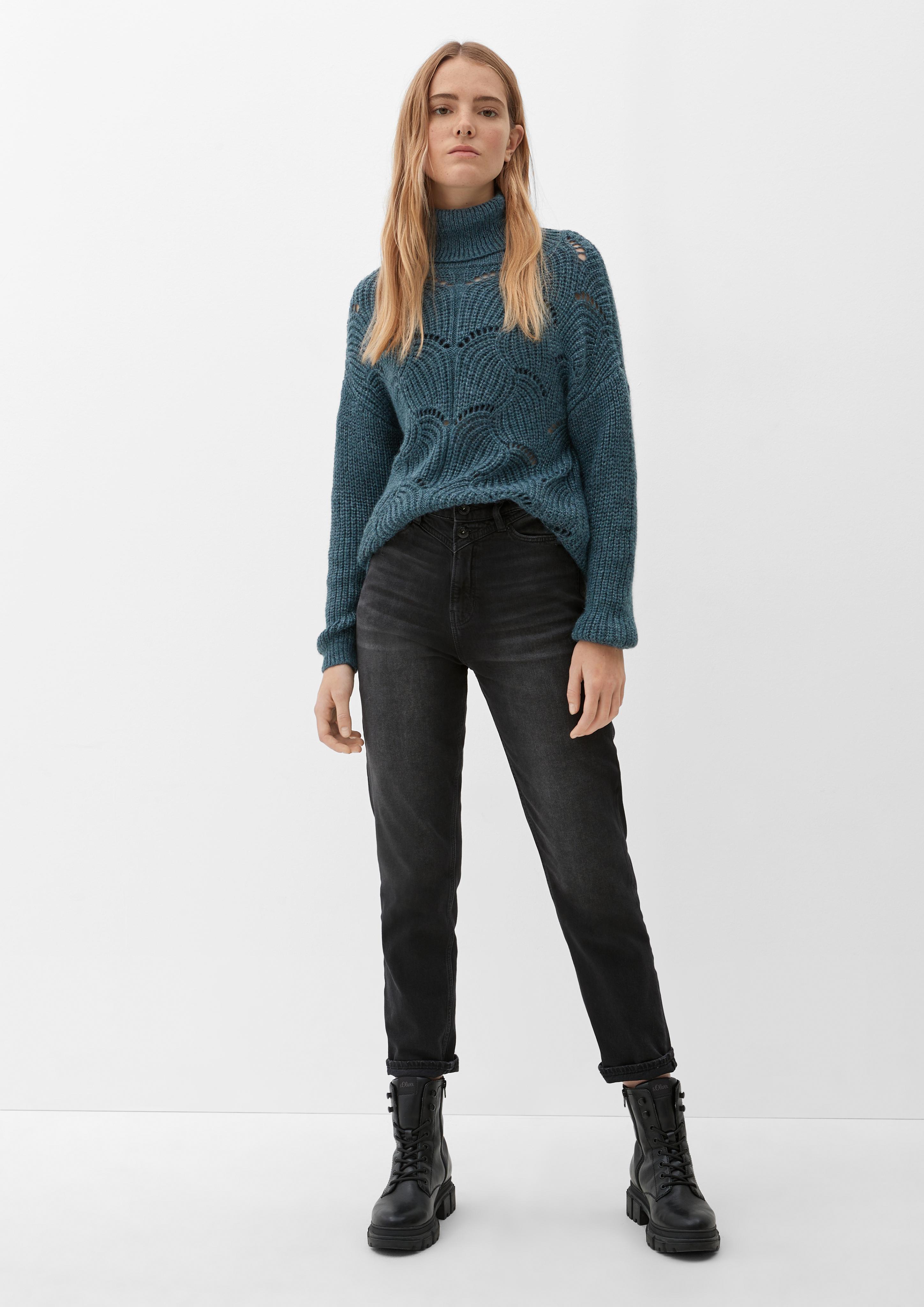 Rollkragenpullover mit Glitzergarn  2124704-69W0