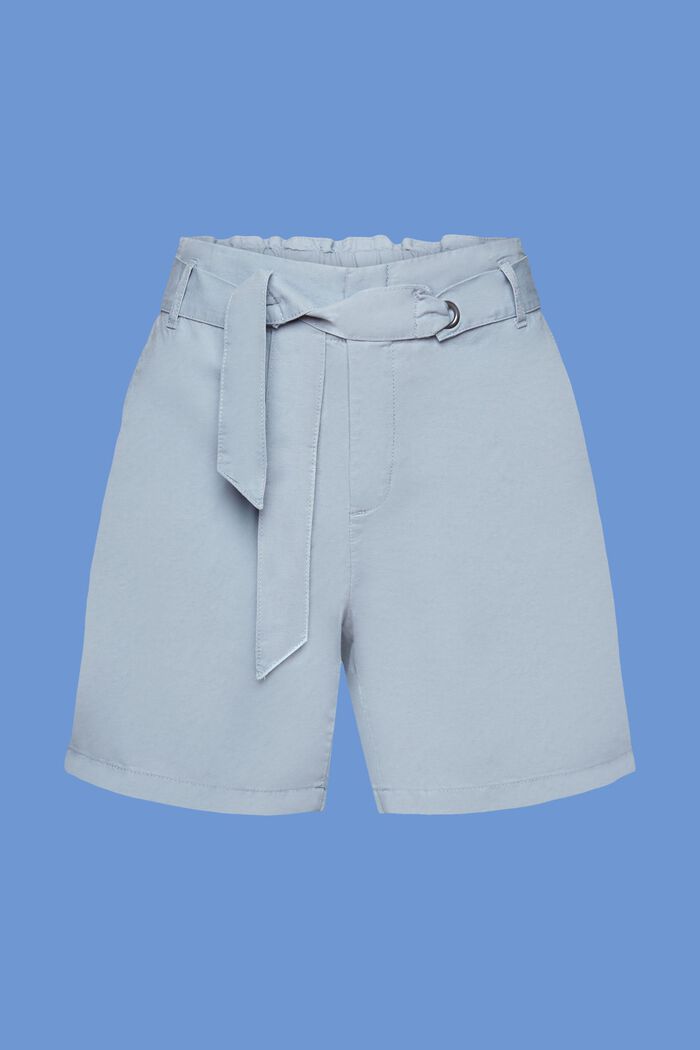 Shorts mit Bindegürtel, Baumwoll-Leinenmix