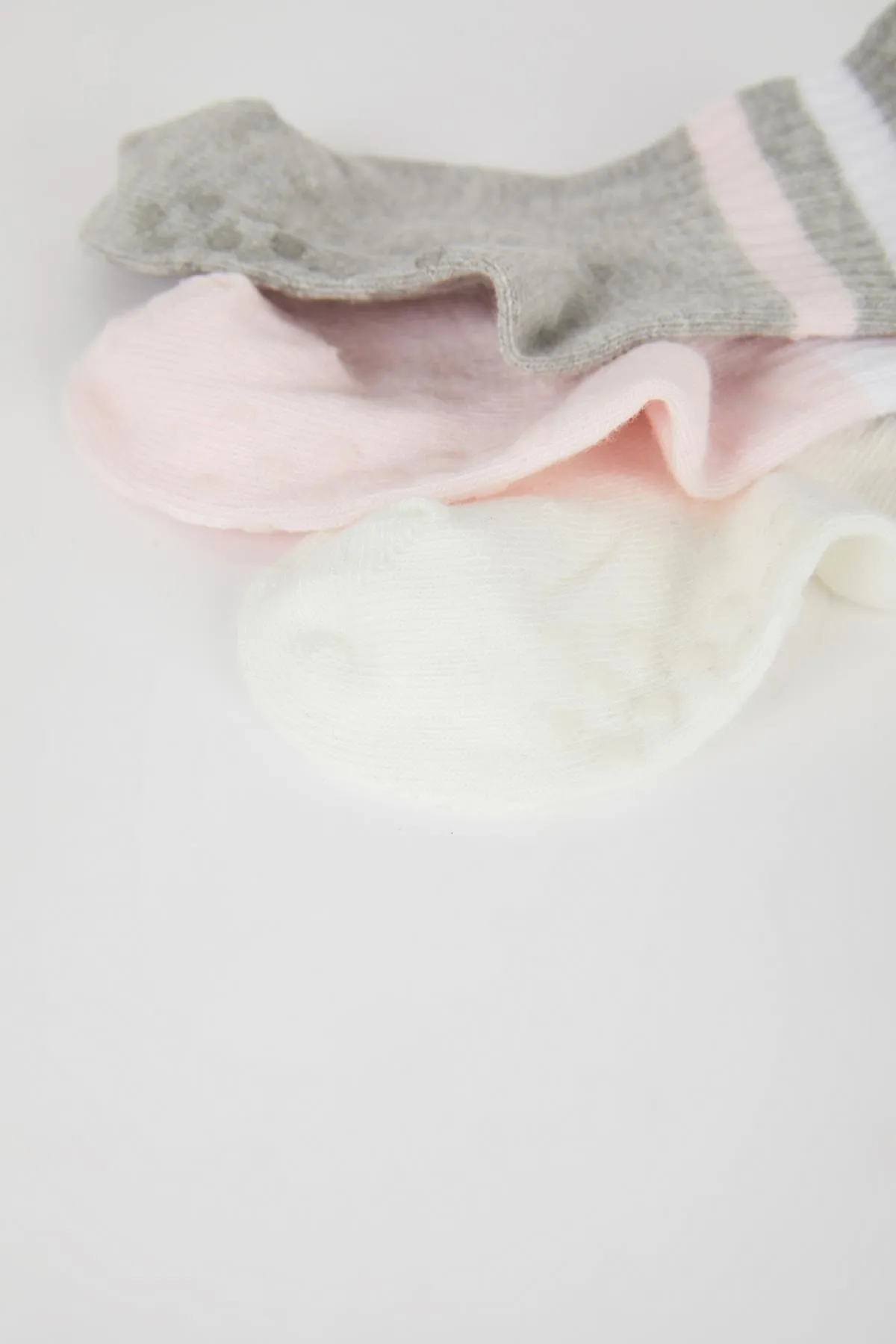 DeFacto  3-teilige lange Socken aus Baumwolle für Mädchen mit rutschfester Sohle