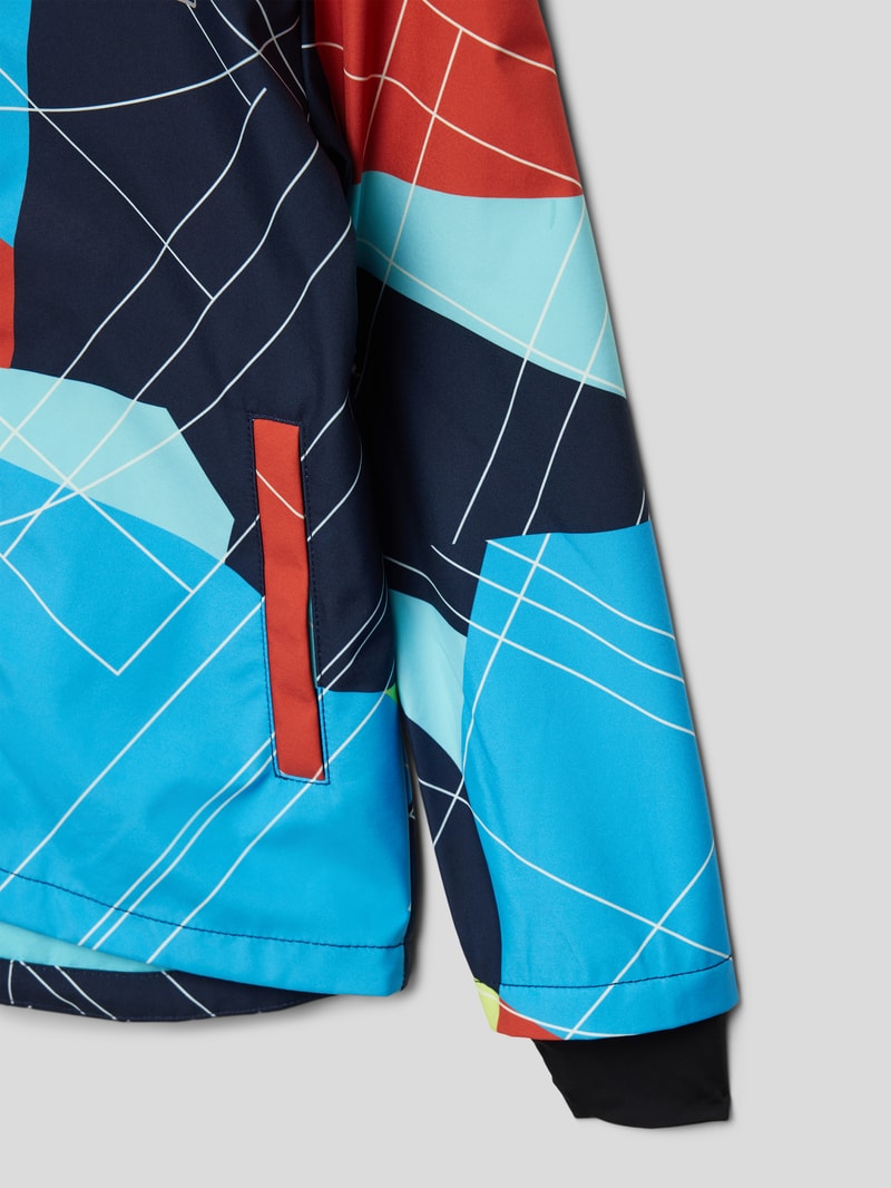 Jacke mit Allover-Muster in marineblau