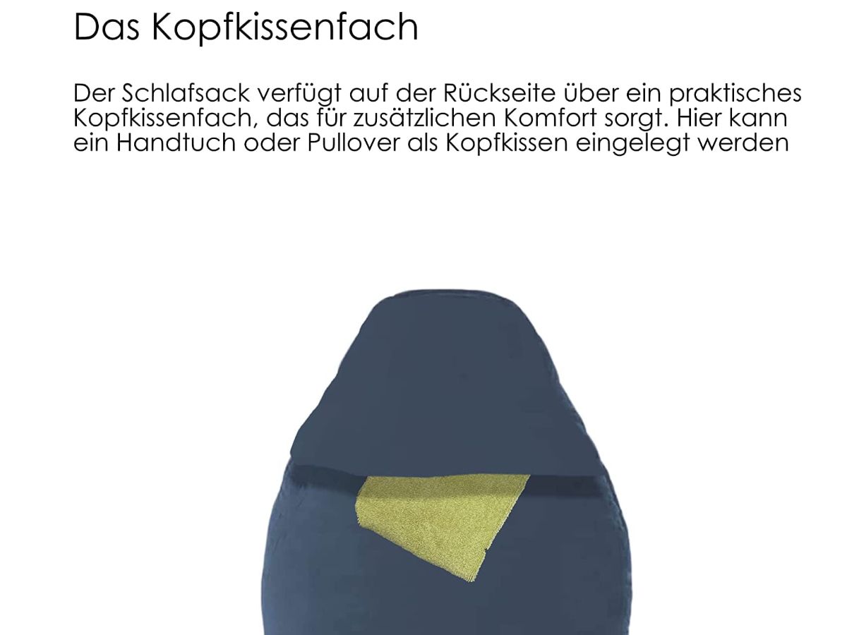Norskskin Lieva Mumienschlafsack mit Kopfkissenfach  rechts