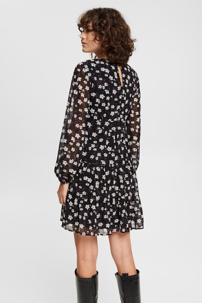 Kleid mit V-Ausschnitt und Allover-Print