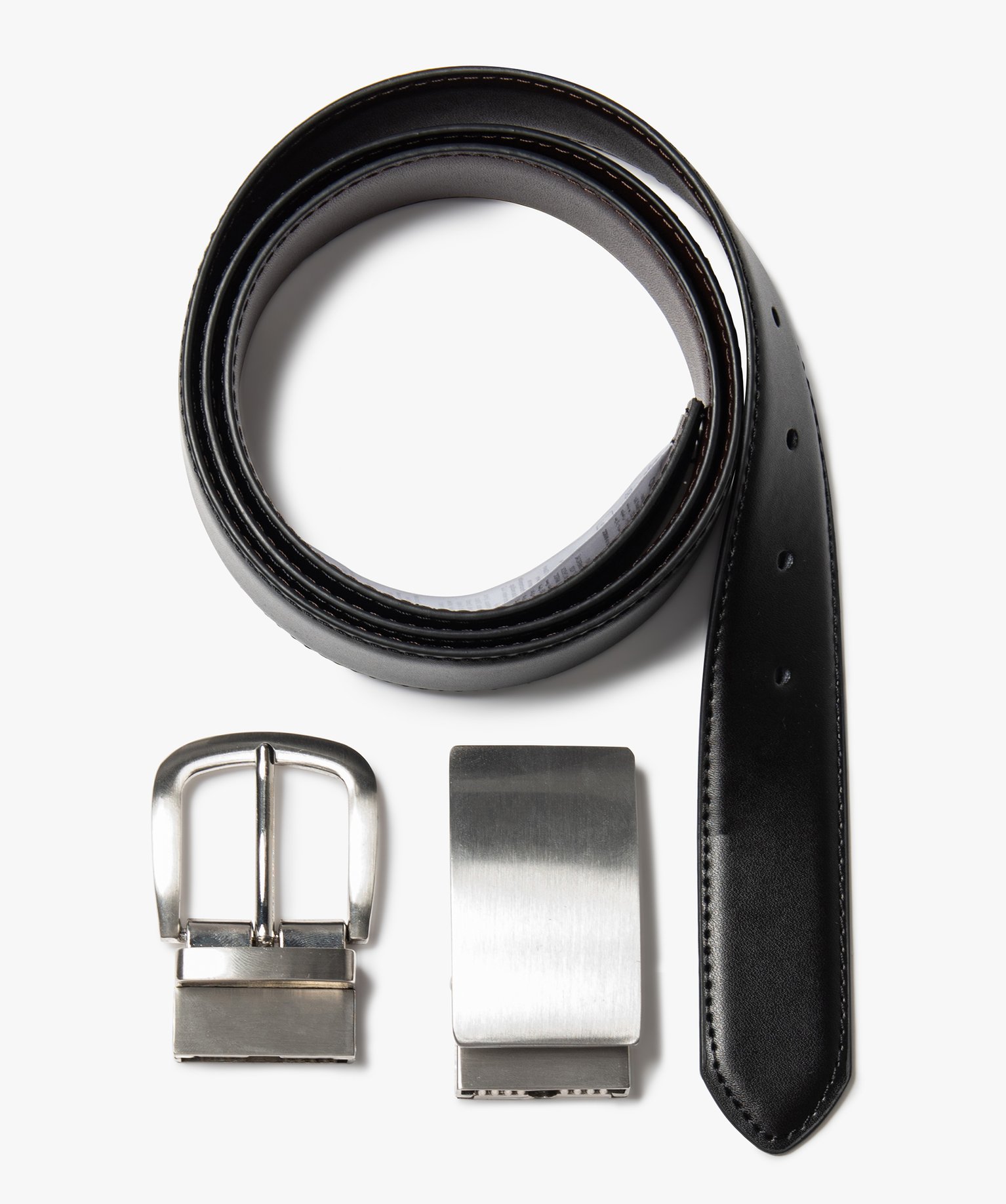Ceinture homme réversible avec boite cadeau noir | GEMO