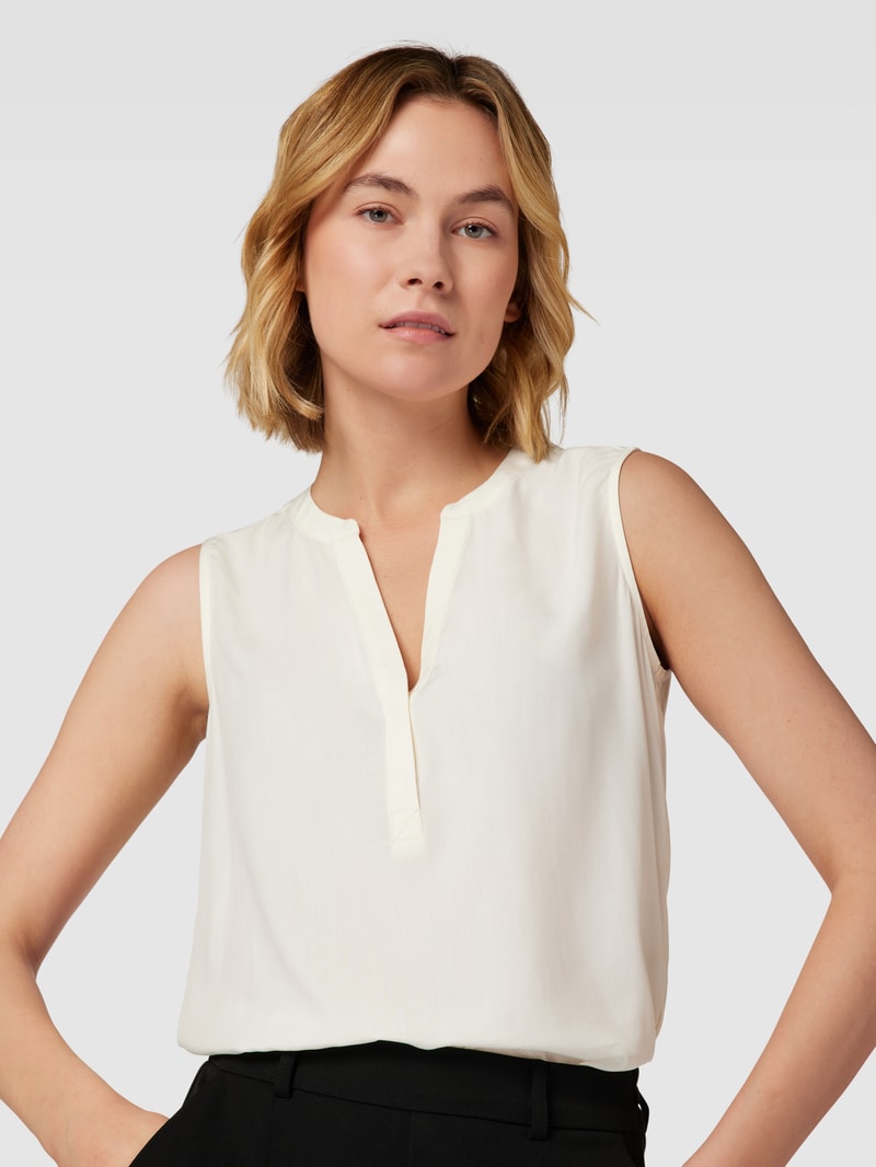 Blusentop aus reiner Viskose Modell 'Solid' in offwhite