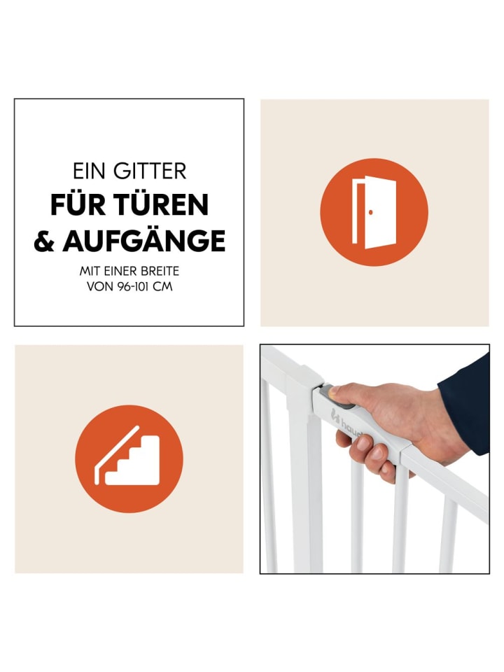 Hauck Türschutzgitter / Treppenschutzgitter Open N Stop 2 in weiss günstig kaufen onesize