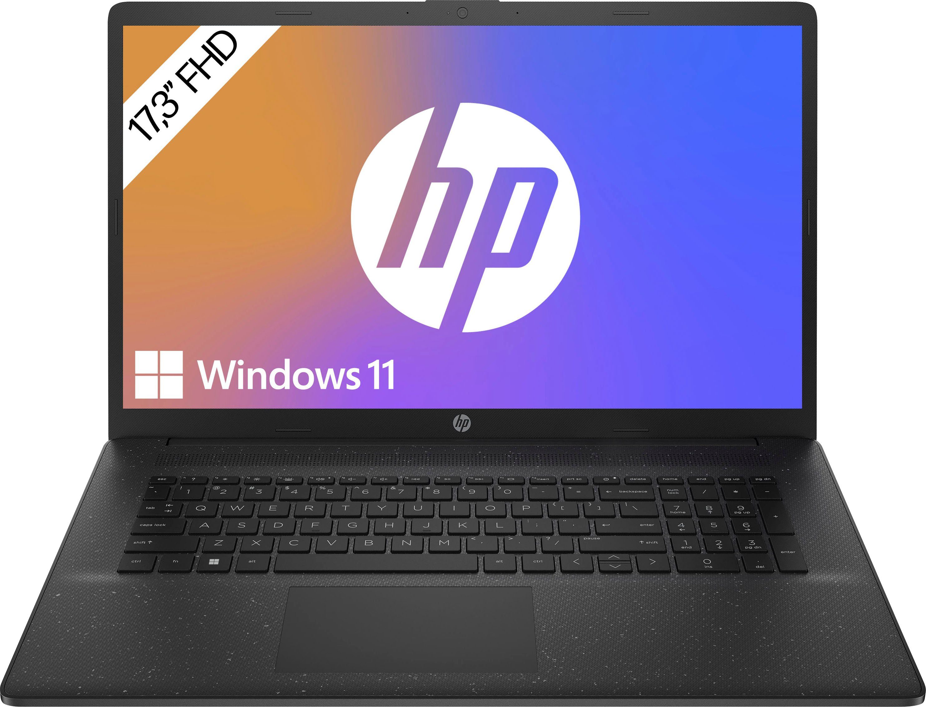 HP 17-cp3277ng Notebook (43,9 cm/17,3 Zoll, AMD Ryzen 7 7730U, Radeon Graphics, 1000 GB SSD)