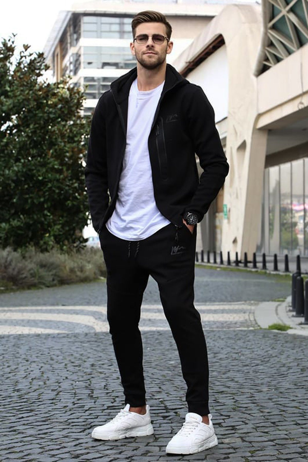 STYLEOVER Trainingsanzug Bedruckter Trainingsanzug mit normaler Passform