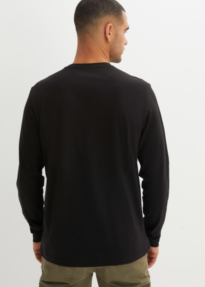 Langarmshirt mit Komfortschnitt (2er Pack)