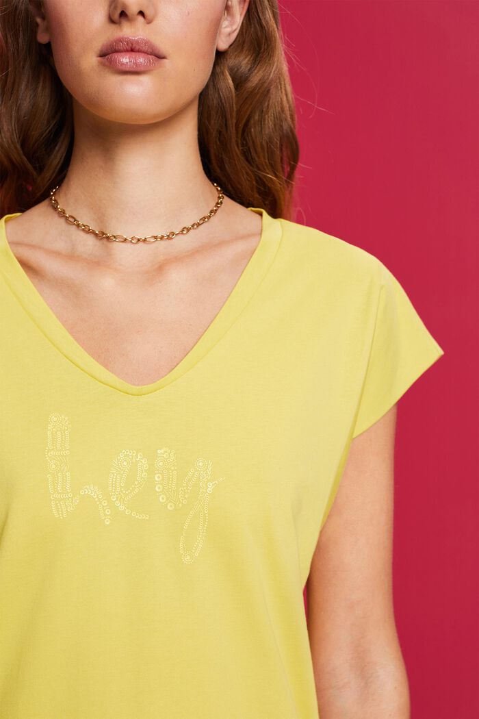 T-Shirt mit tonalem Print, 100 % Baumwolle