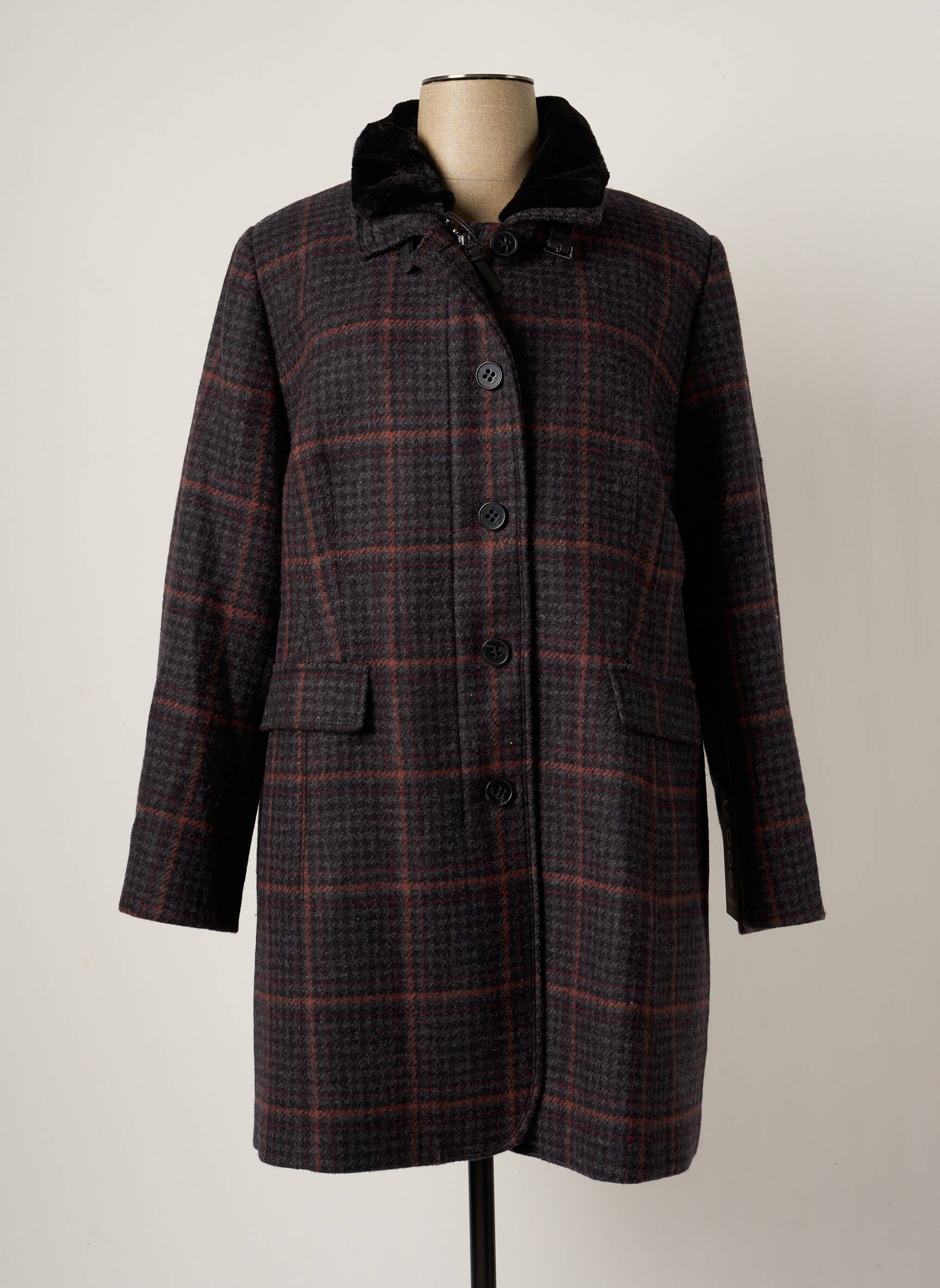 Junge Manteaux Longs Femme couleur gris