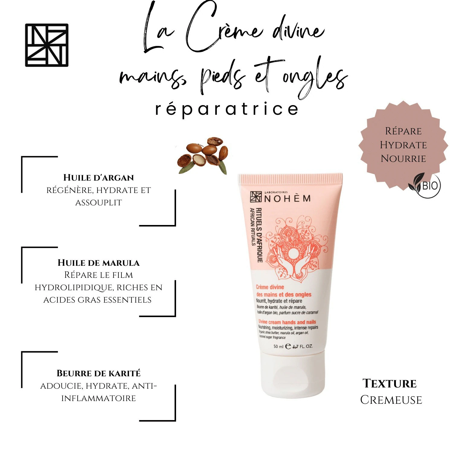 Nohèm Divine roku, kāju un nagu krēmi