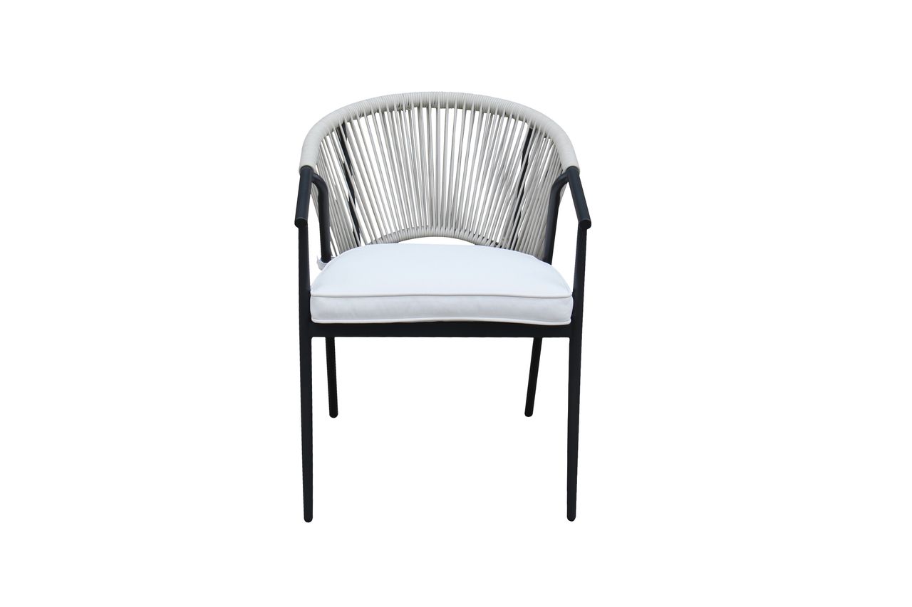 Happy Home Happy Home 5 tlg. Dining Set HGS54-GRA mit Sitzkissen in grau und beige