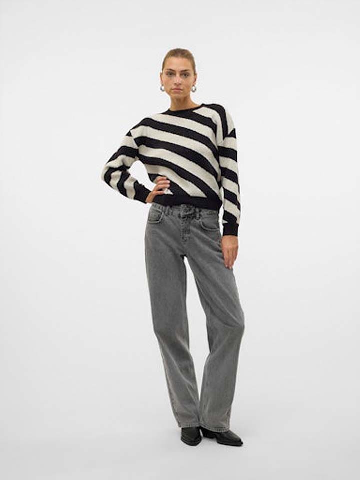 Vero Moda Pullover in Schwarz/ Weiß günstig kaufen