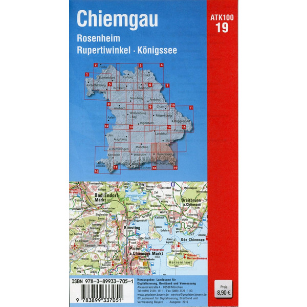 Chiemgau 1 : 100 000 - Wanderkarte