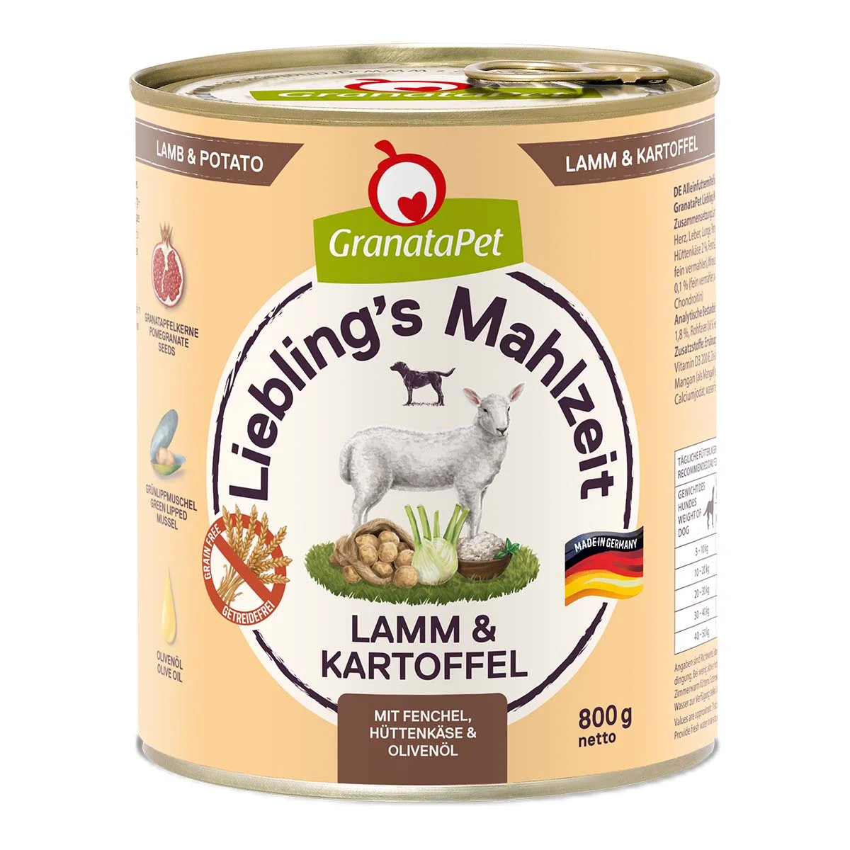 GranataPet Liebling's Mahlzeit Lamm und Kartoffel bei ZooRoyal