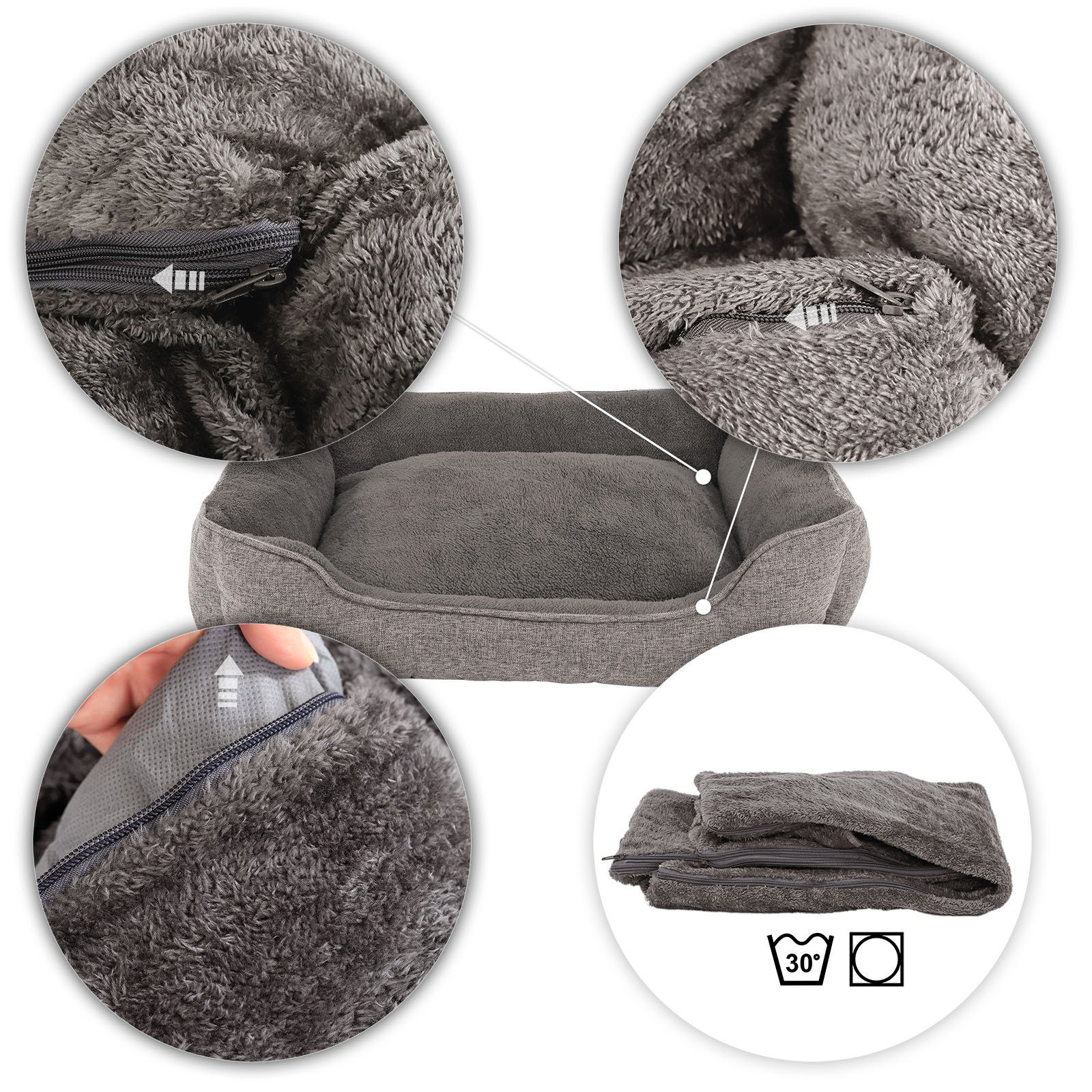Lionto Hundebetten Lionto Hundebett meliert grau M
