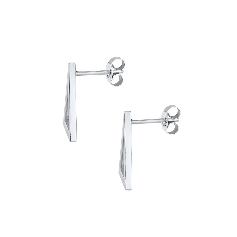Elli Elli Boucles d'Oreilles Femme Triangle de Prise Géo en Argent Sterling 925 Boucles d'oreilles