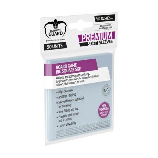 UG Premium Soft Sleeves Quadratisch Groß (50) [82x82mm]