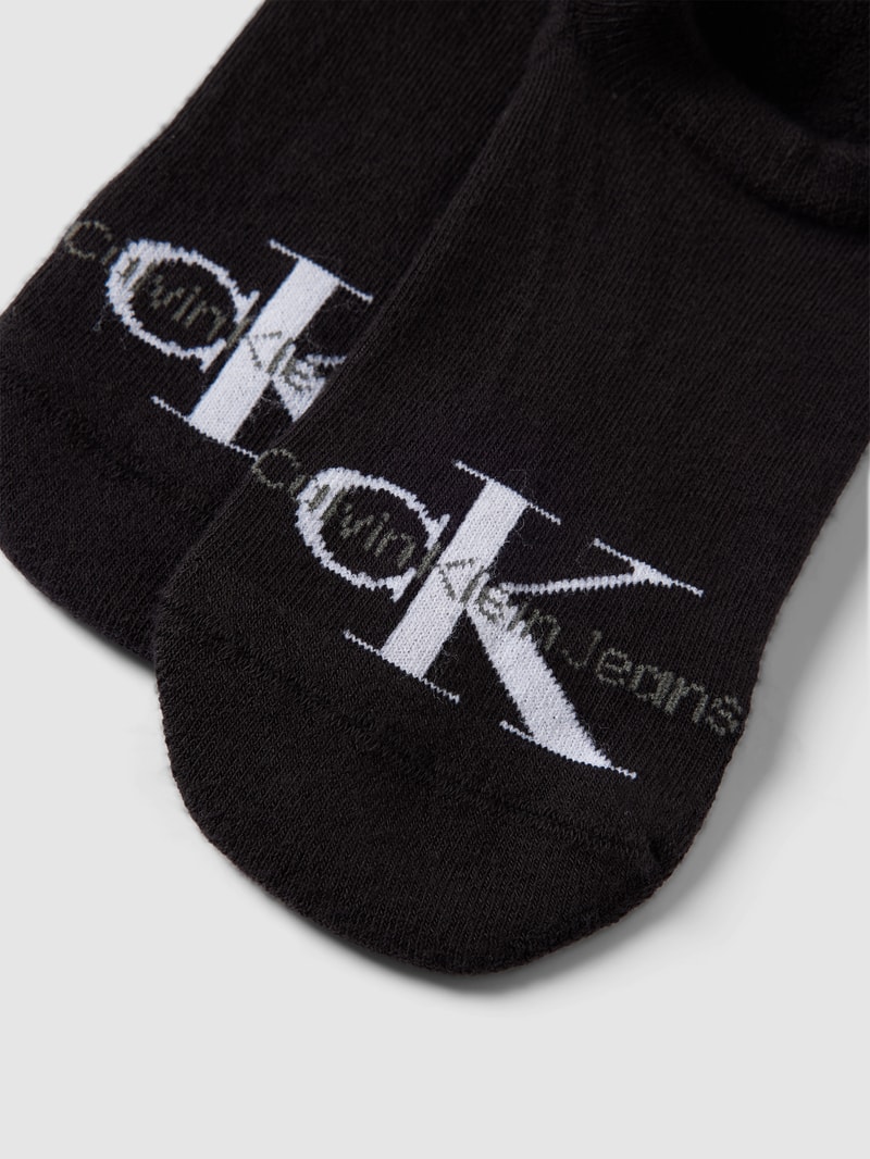 Sneakersocken mit Label-Print Modell 'MEN FOOTIE' in black