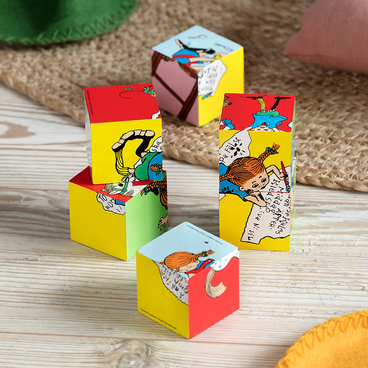 Pippi Langstrumpf Würfelpuzzle, 6 Teile