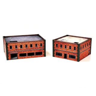 Metropolis Cityscape - Medium Square & Large Rectangle Brick Buildings