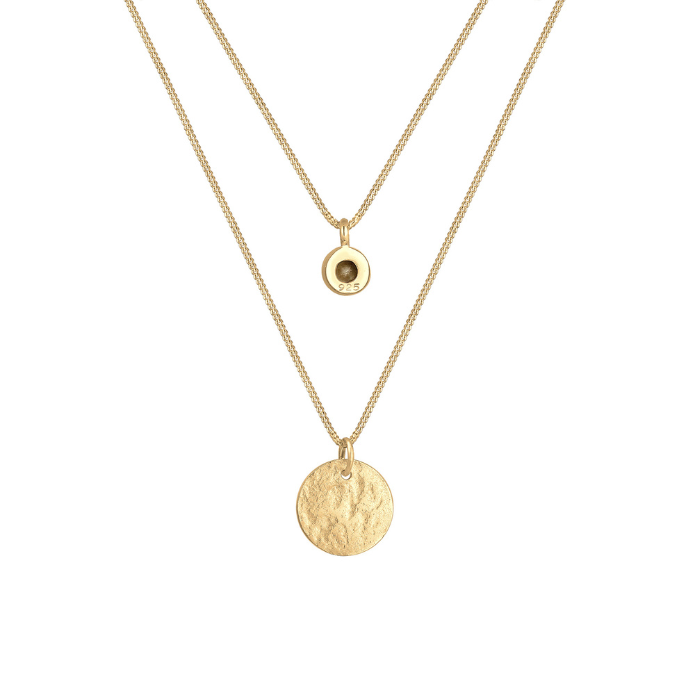Elli Elli Collier Collier femme layering avec cristal en argent sterling 925 collier
