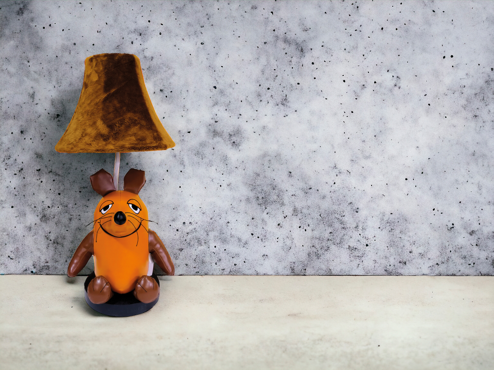 Tischleuchte Maus orange