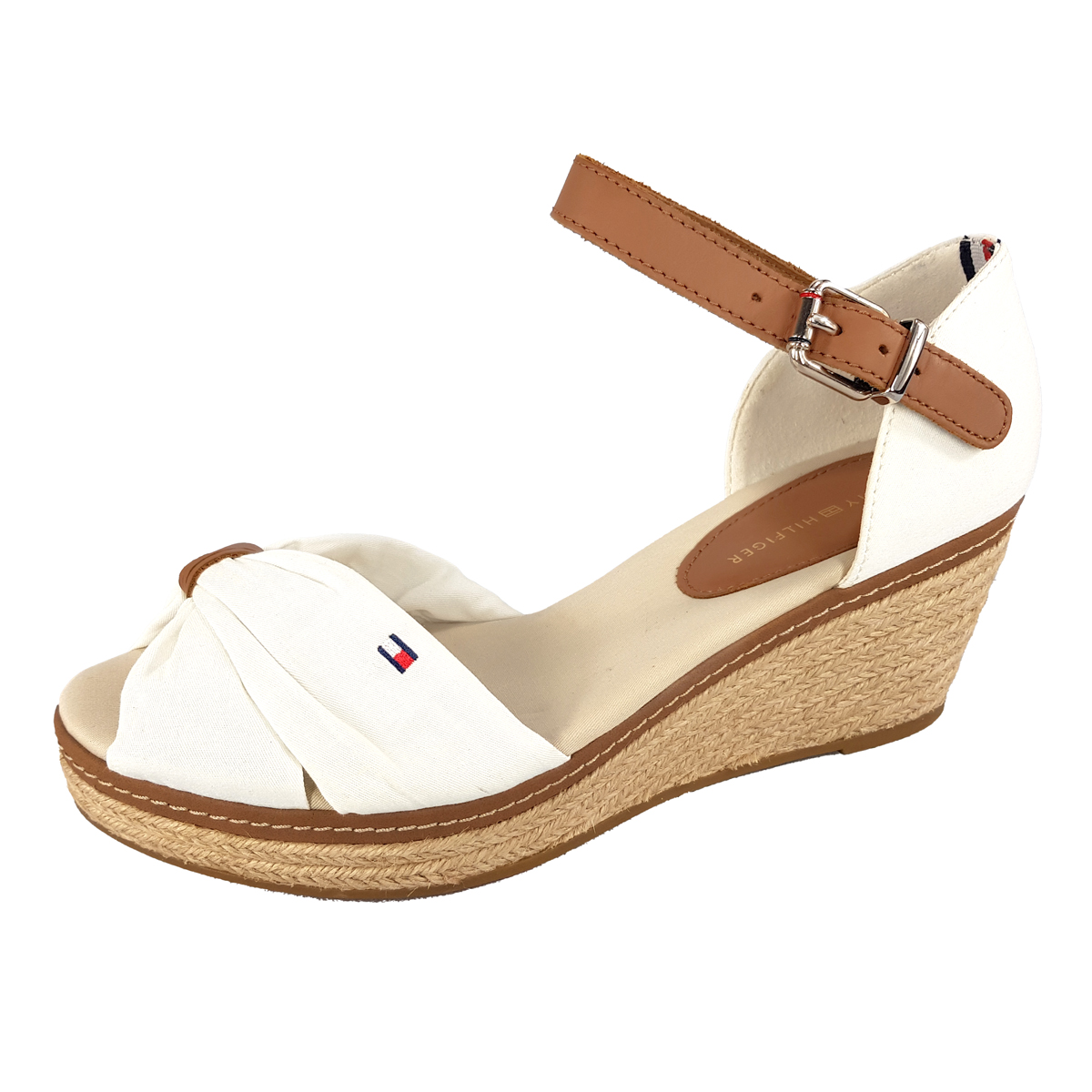 Tommy Hilfiger Iconic Elba Sandale FW0FW00906 Weiß YBL Ecru