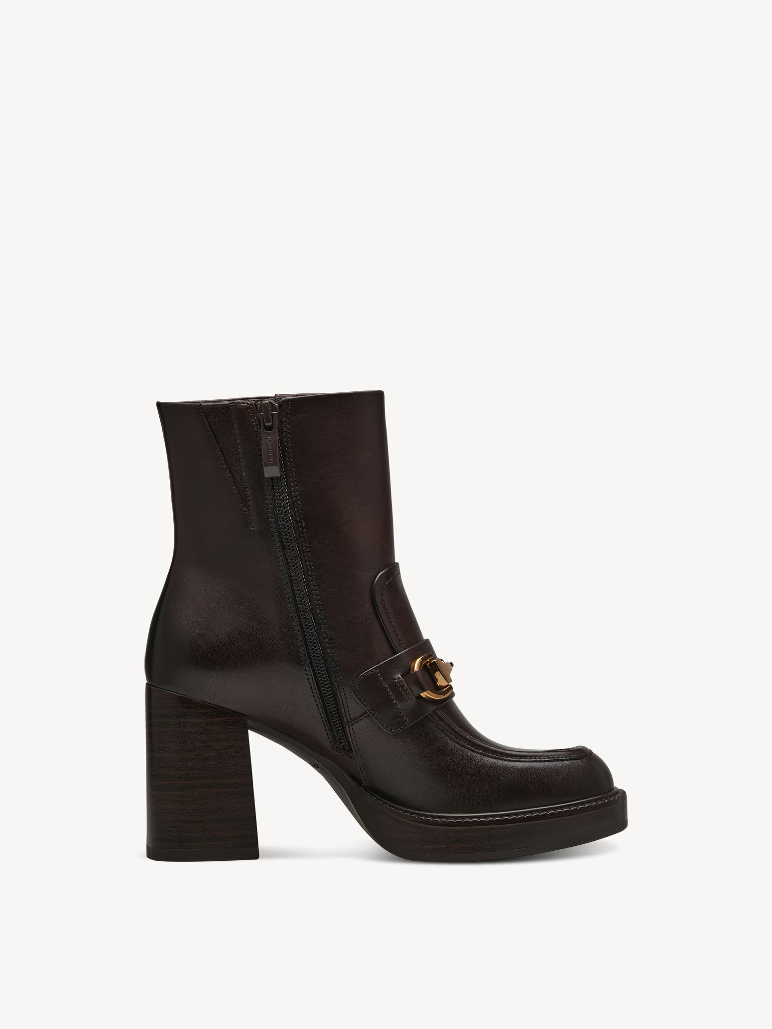 Bottine en cuir - marron