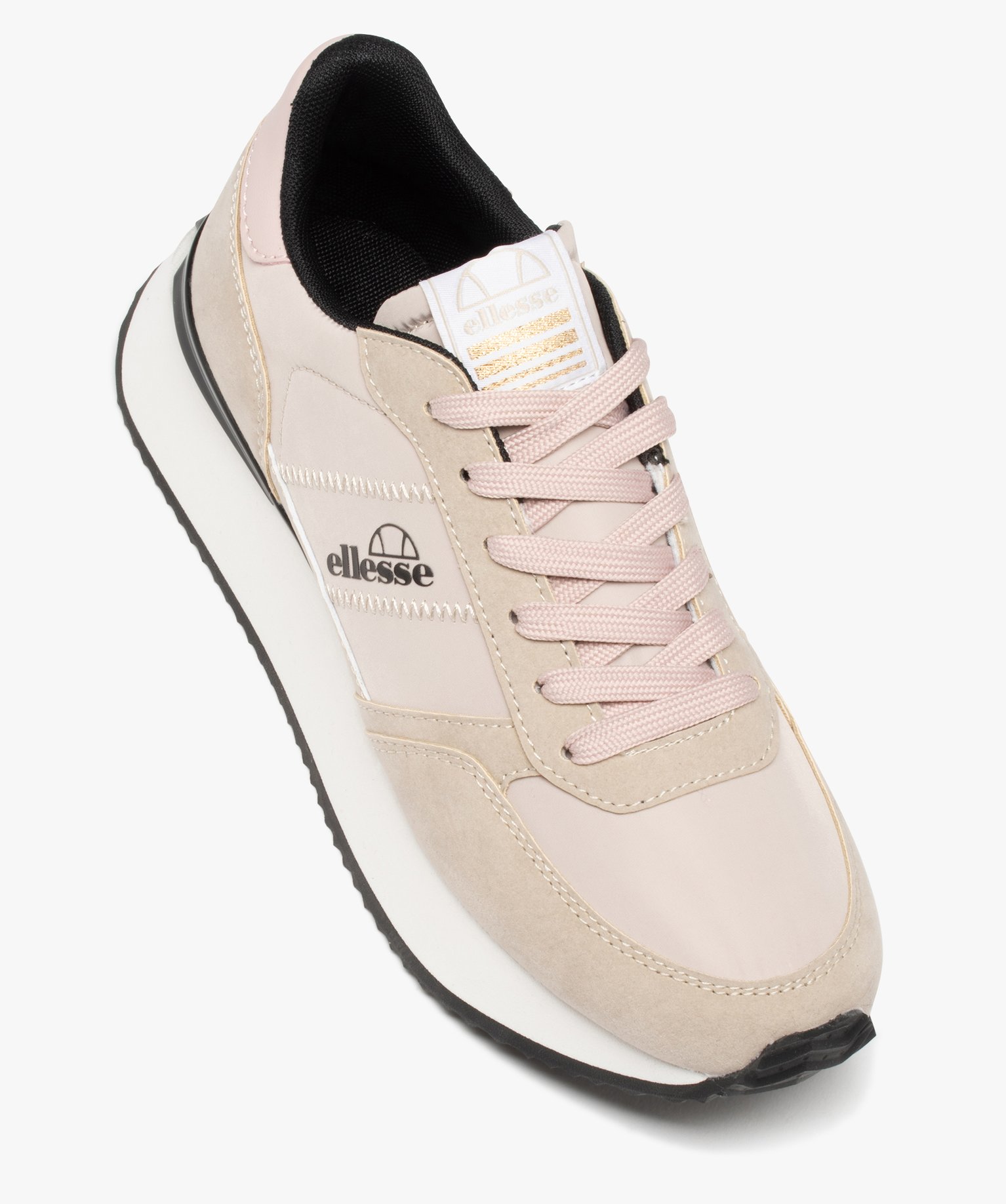 Baskets femme dessus en tissu avec semelle épaisse - Ellesse beige | GEMO
