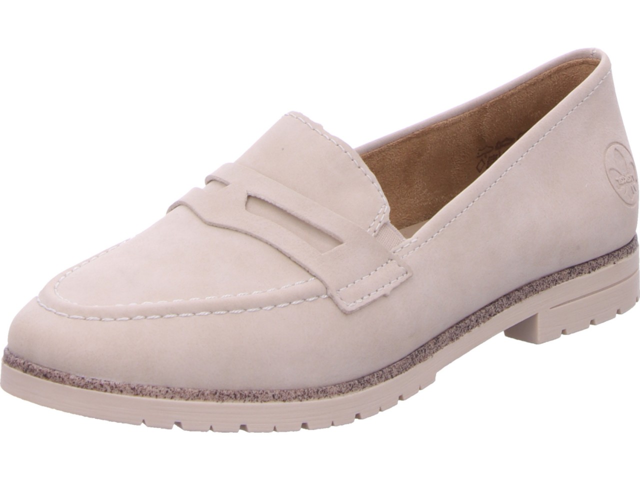 RIEKER Klassische Slipper beige