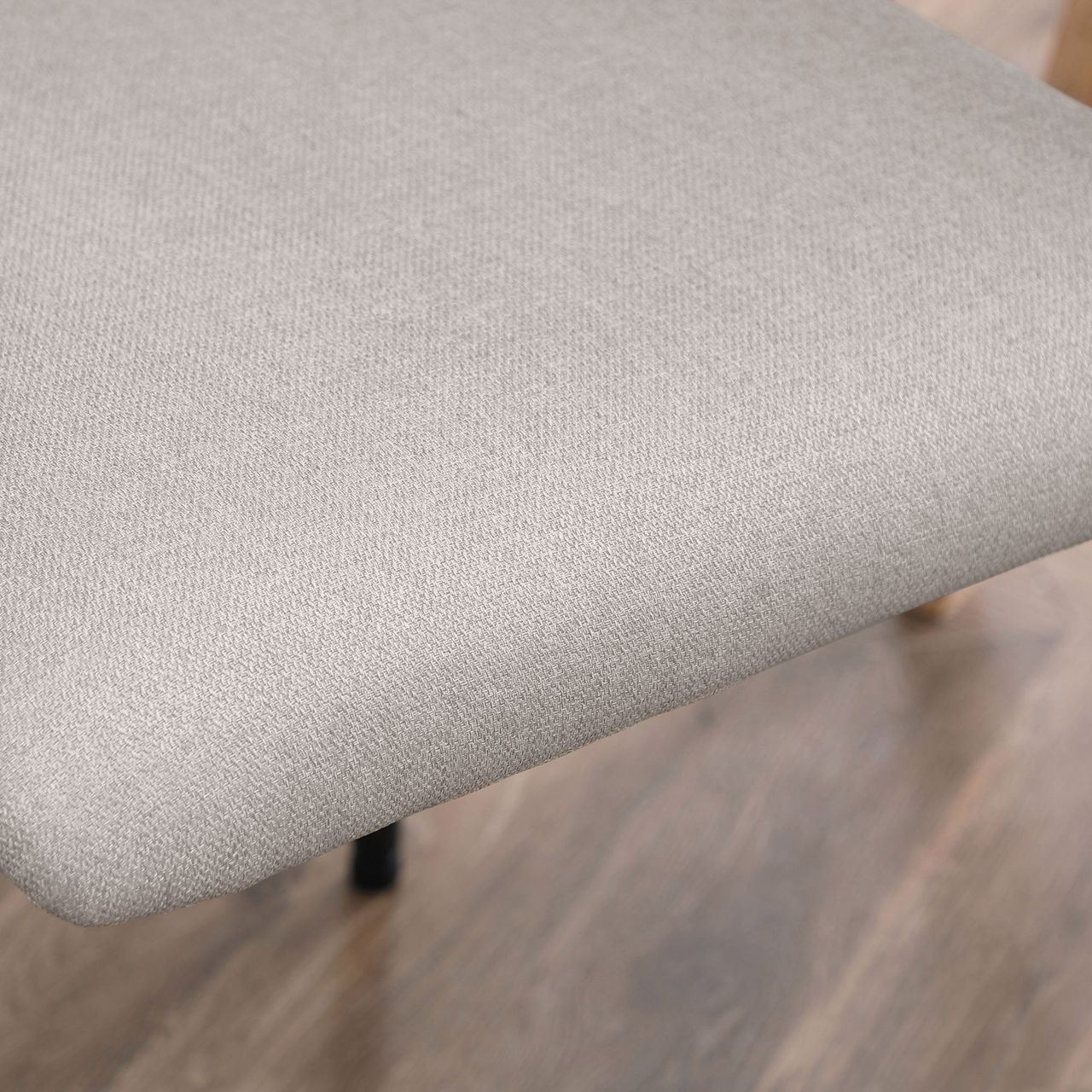 HOMCOM 2er Set Esszimmerstühle Küchenstuhl mit Rückenlehne, Leinenoptik Beige