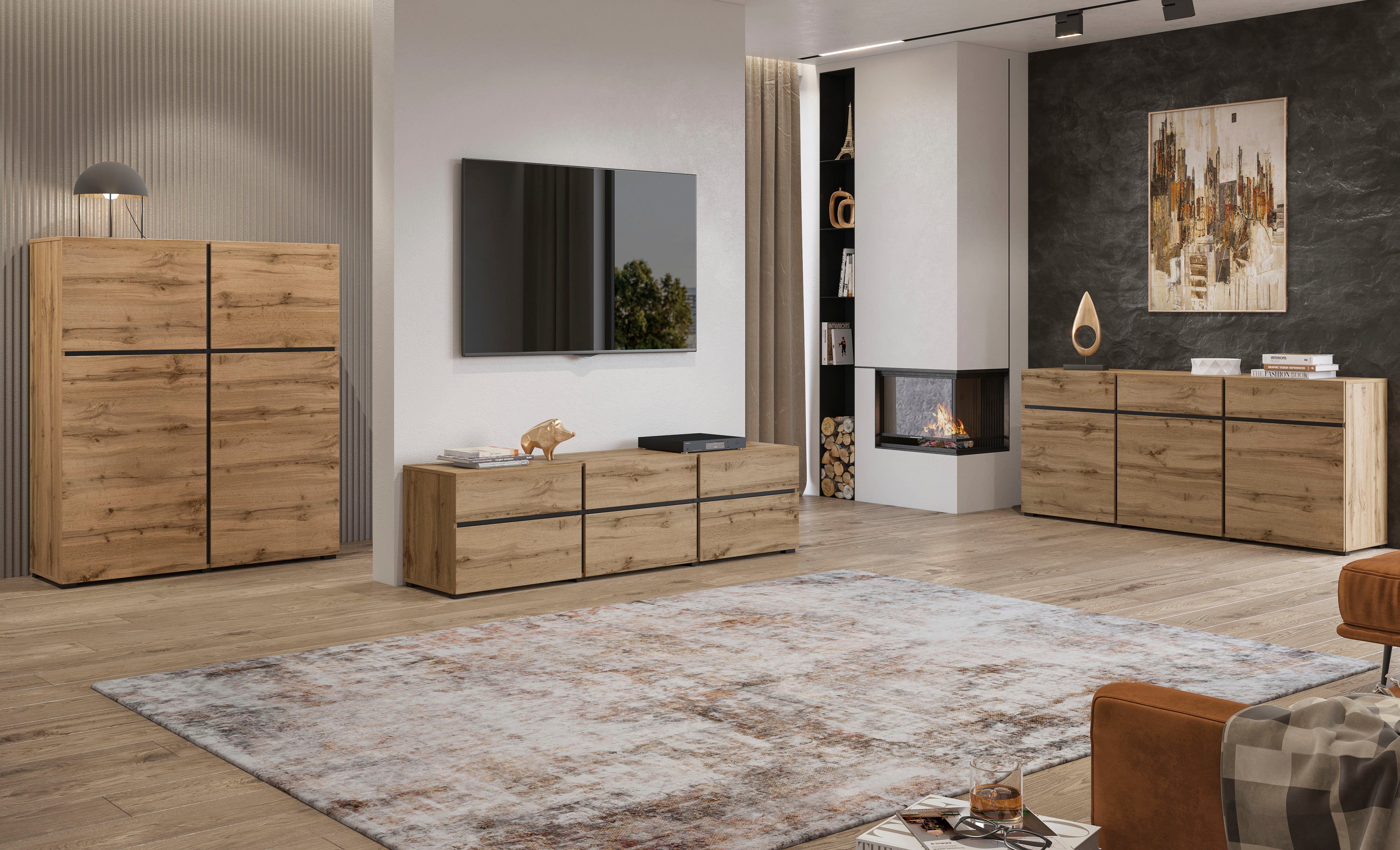 INOSIGN Sideboard Cross, Breite 180 cm