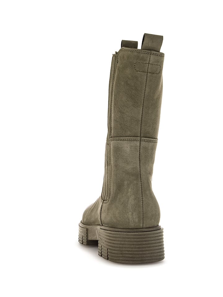 Gabor Leder-Stiefeletten in Khaki günstig kaufen