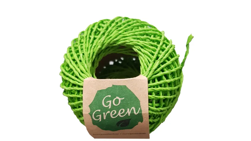 TRUBA GoGreen Cordonett Natur apfelgrün 20 m