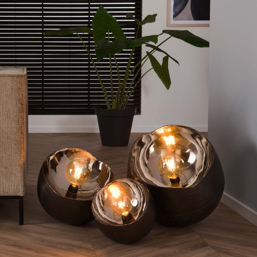 famlights Tischleuchte, Tischleuchte Mael in Nickel-matt E27 500mm, keine Angabe, Leuchtmittel enthalten: Nein, warmweiss, Tischleuchte, Nachttischlampe, Tischlampe