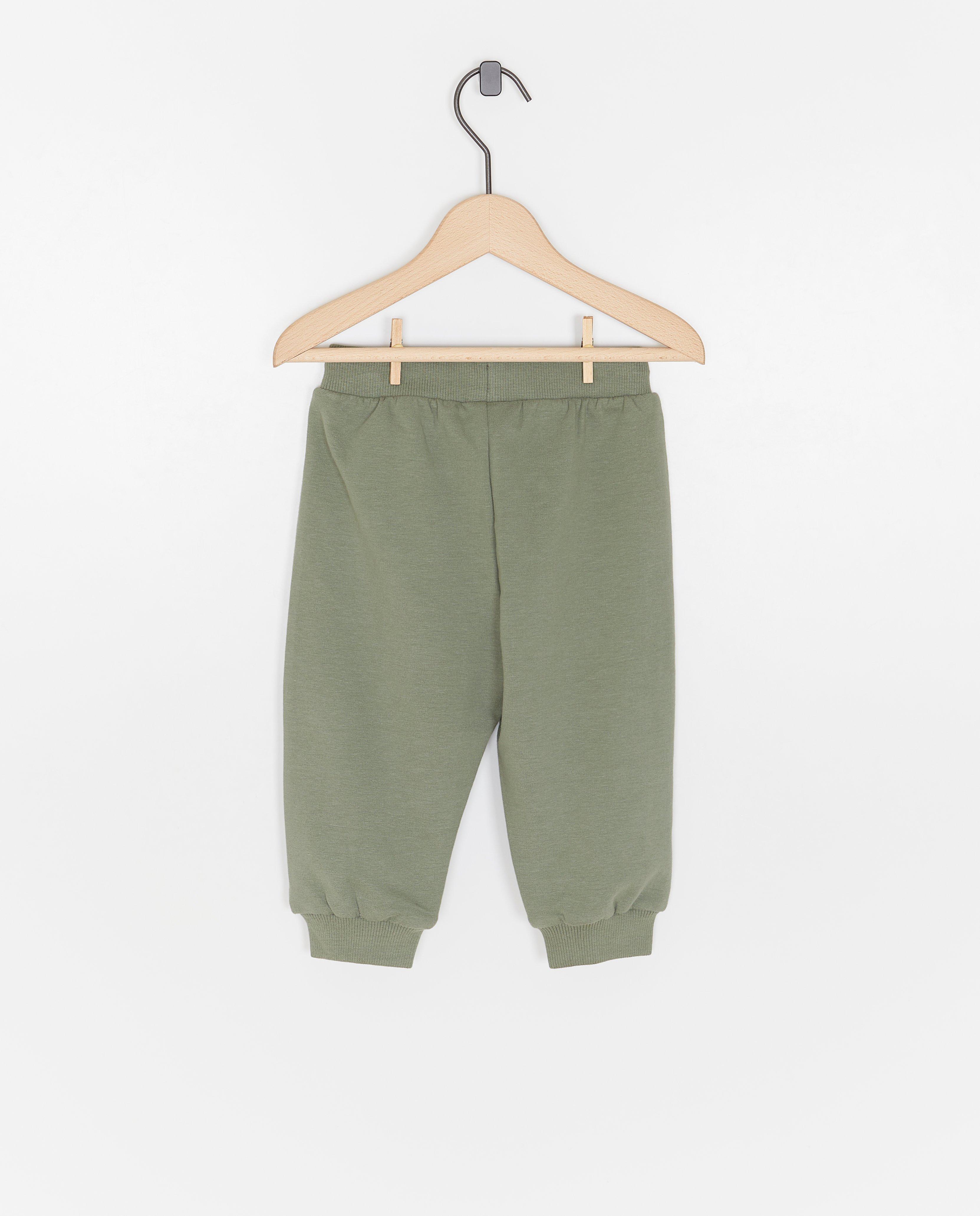 Pantaloni de trening kaki verzi Cuddles and Smiles