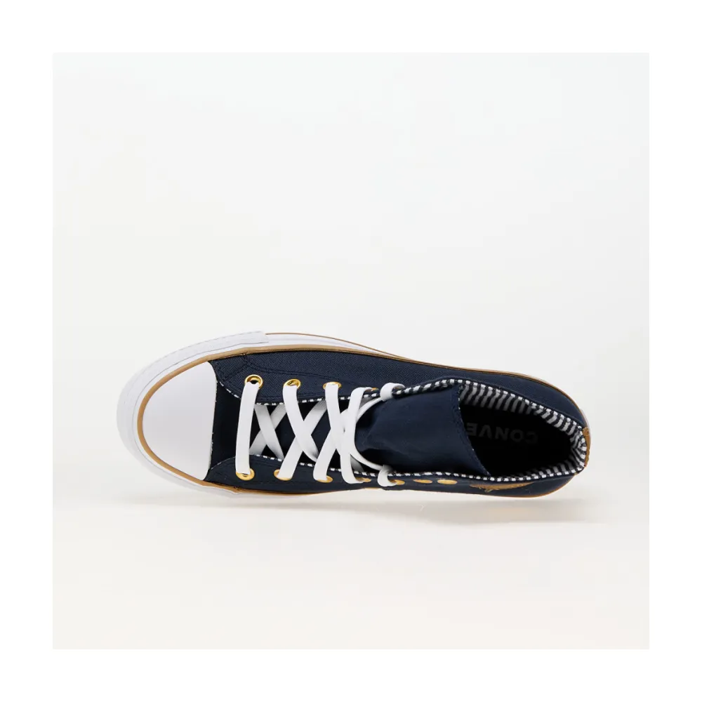 Converse Chuck Taylor All Star Lift Platform Herringbone Stripe A08860C / blau