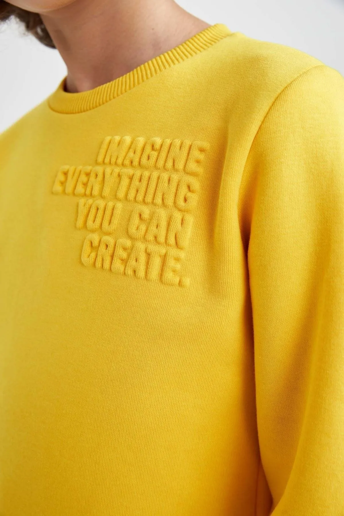 DeFacto  Jungen-Sweatshirt mit Rundhalsausschnitt