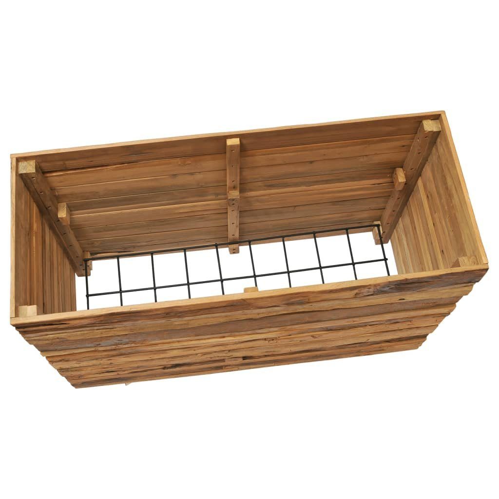 DOTMALL Hochbeet Hochbeet 100x40x72 cm Massivholz Teak und Stahl