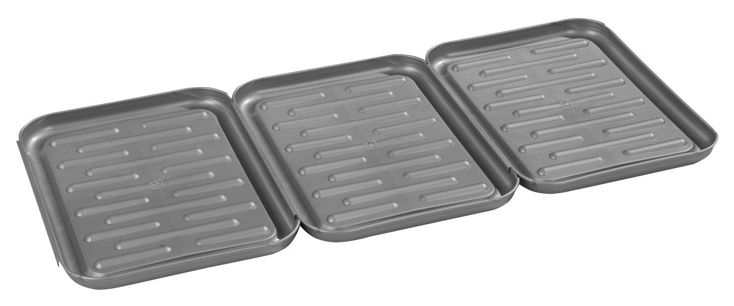Schuhabtropfschale JULIAN, 9er Set, Grau, starrer Kunststoff, je B 27 x T 35 cm