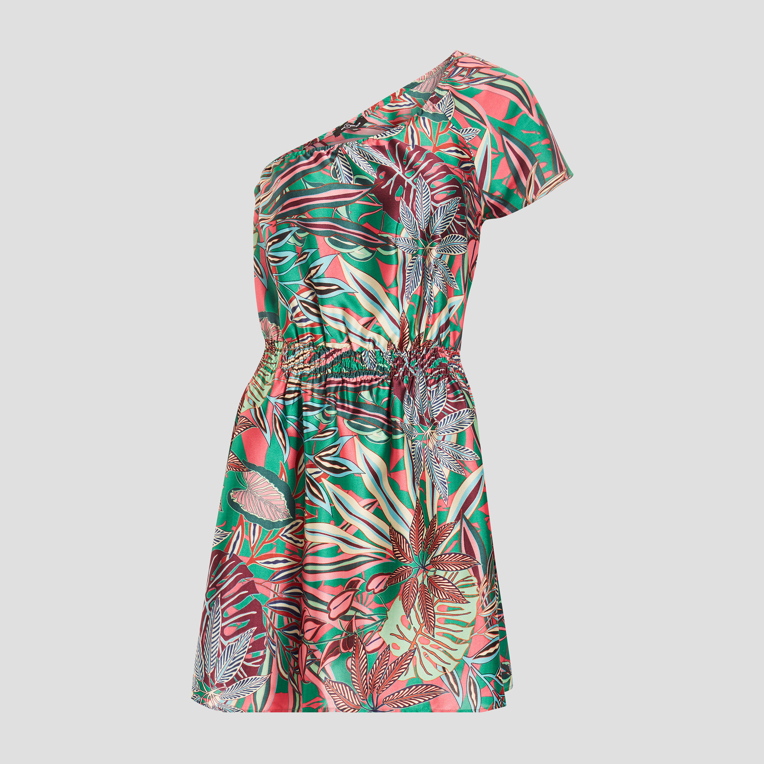 Robe droite asymétrique vert femme | La Halle