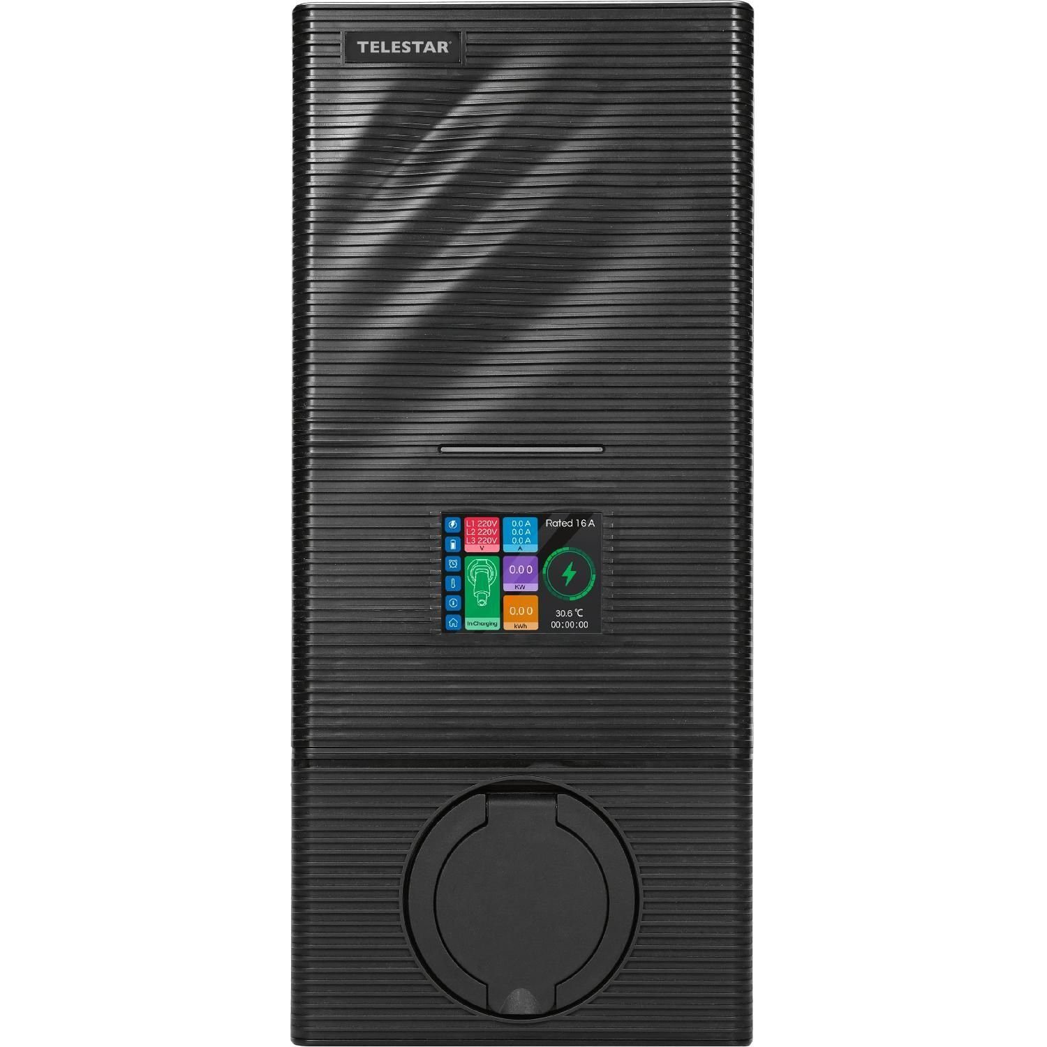 TELESTAR Elektroauto-Ladestation EC 311 S Wallbox (Typ 2, 11 kW, KfW förderfähig, Smart), 3, Freischaltung der Ladevorgänge über Touchscreen Smartphone App