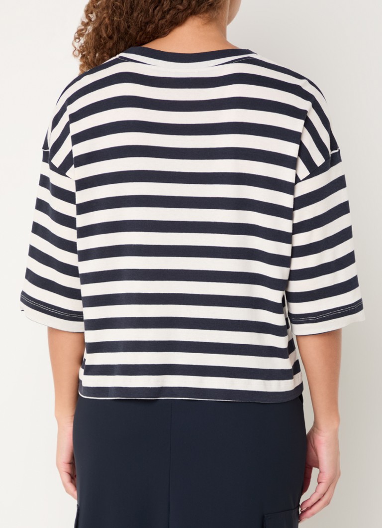T-shirt elasticizzata a righe Penn & Ink