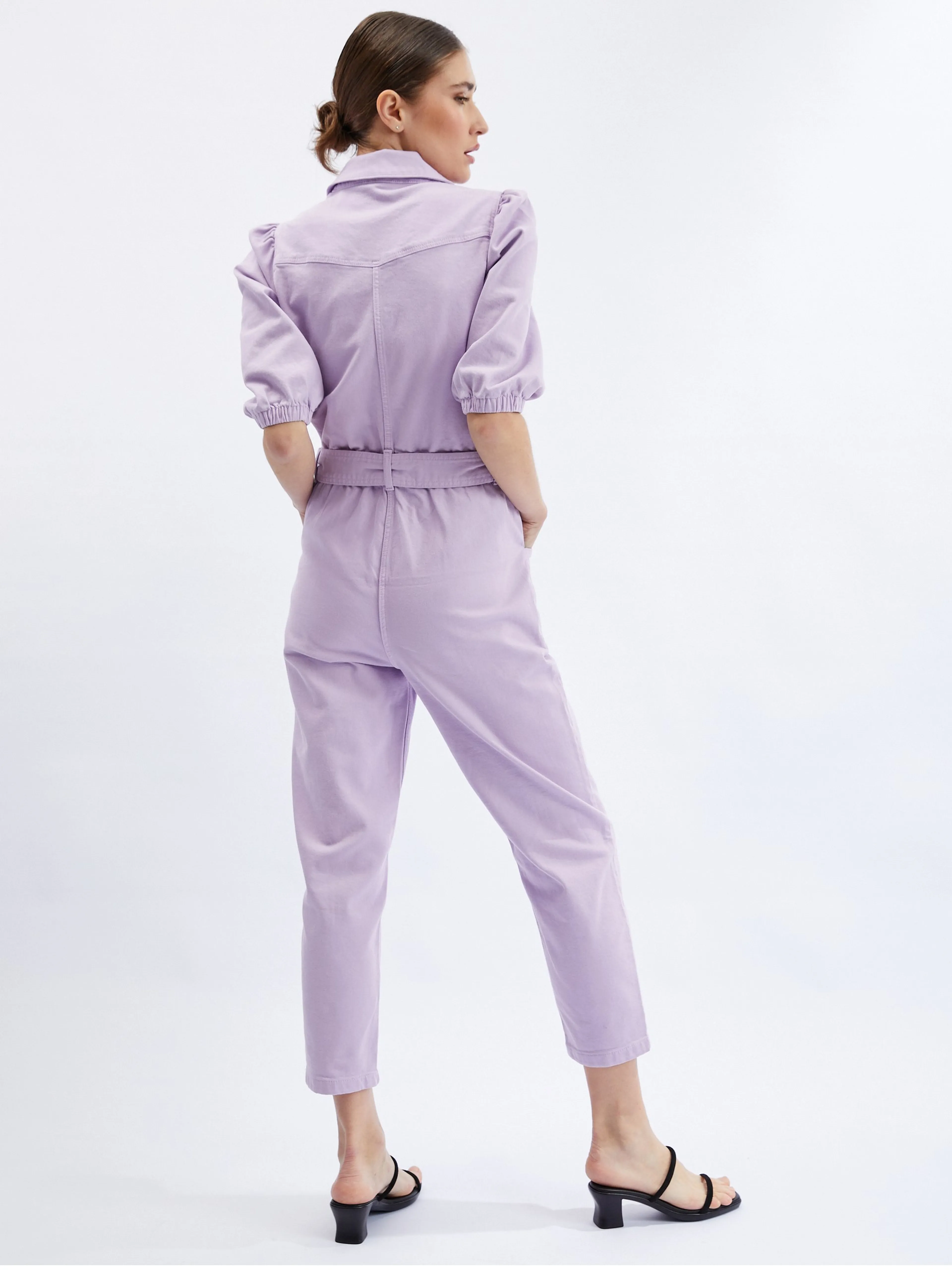 Lila Damen-Jumpsuit aus Denim ORSAY