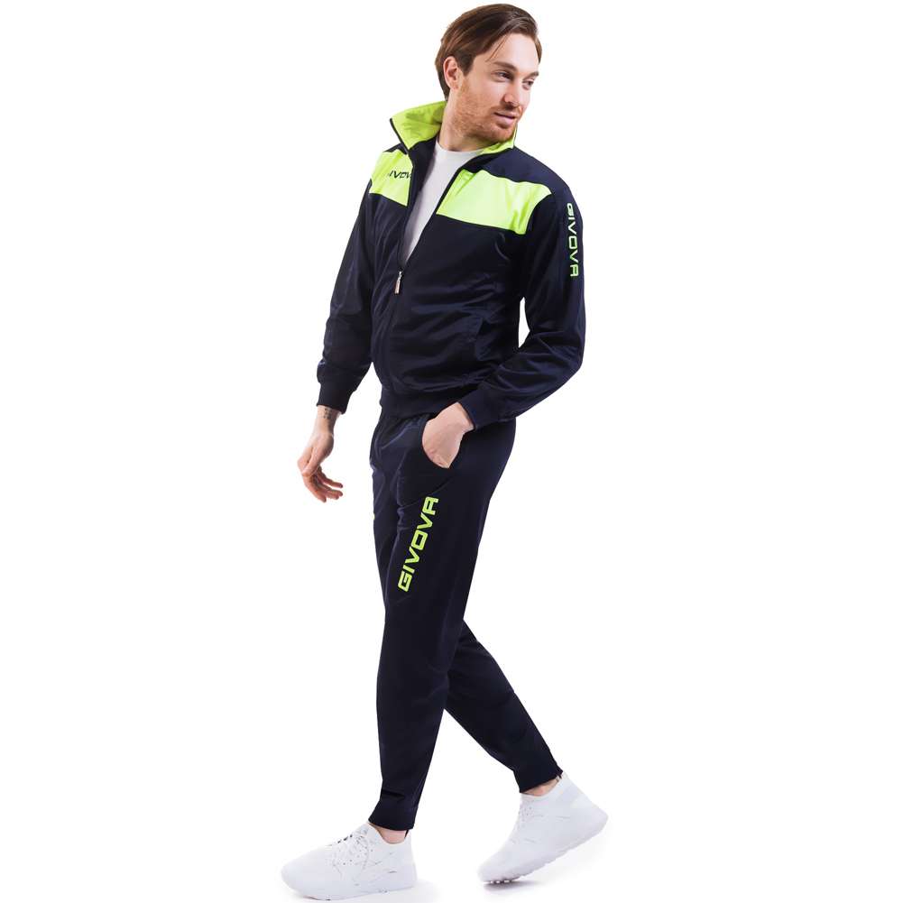 Givova Tuta Visa Trainingsanzug navy/neon-gelb