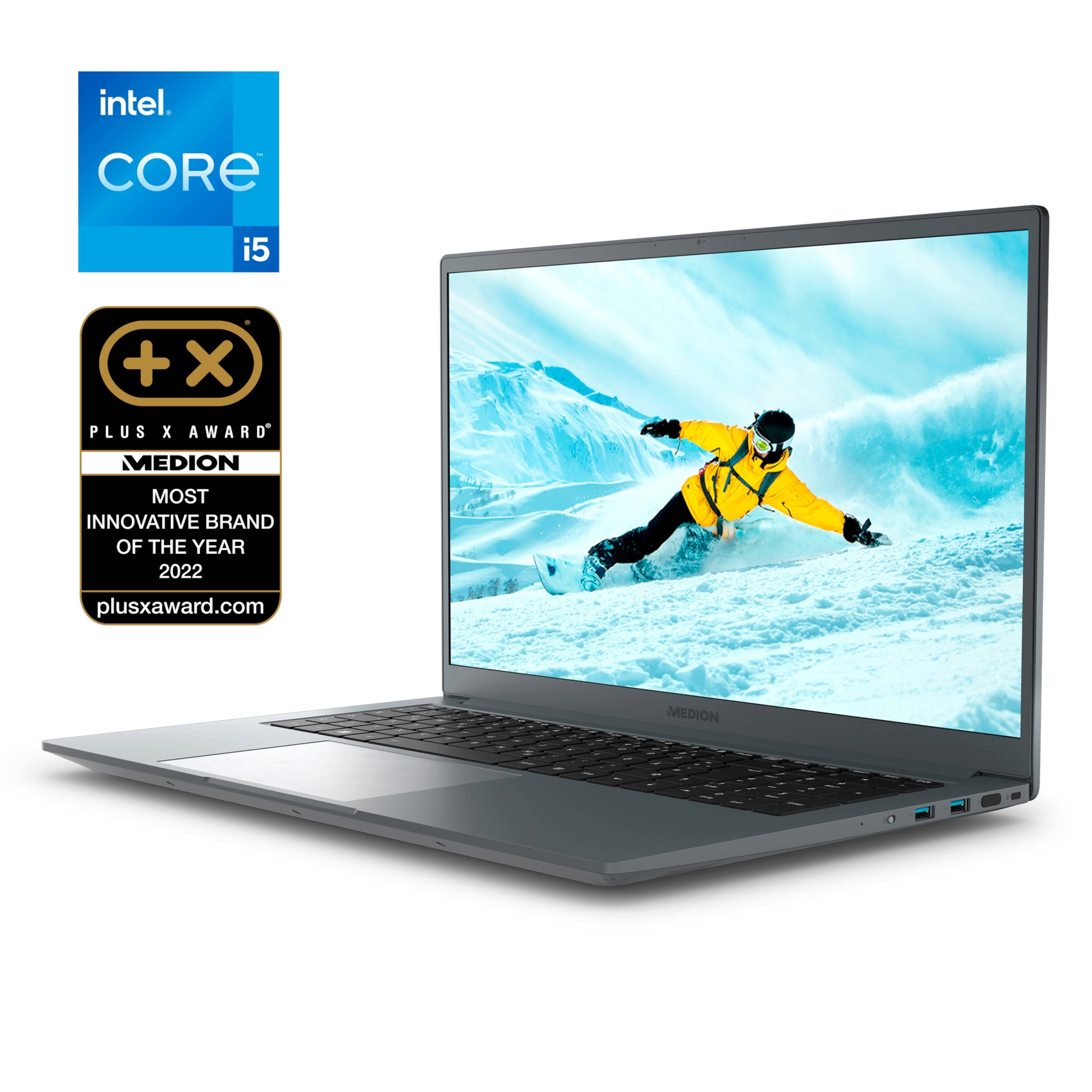 Medion® P17619 Notebook (43.9 cm/17.3 Zoll, Intel Core i5 13420H, Nvidia GeForce MX550, 1000 GB SSD, Full-HD Display, 16GB, Windows 11, MD62554)