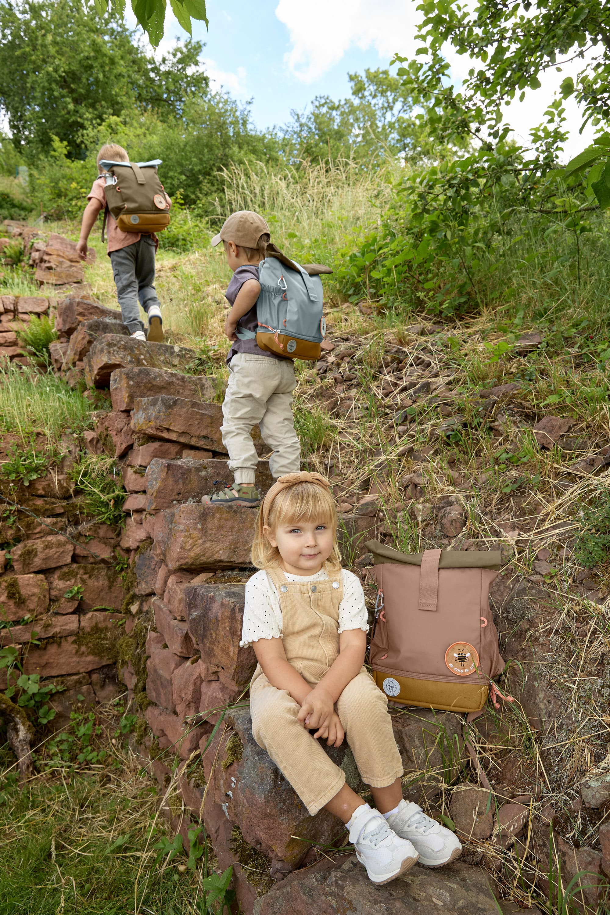 Kindergartenrucksack Rolltop - Nature, Braun