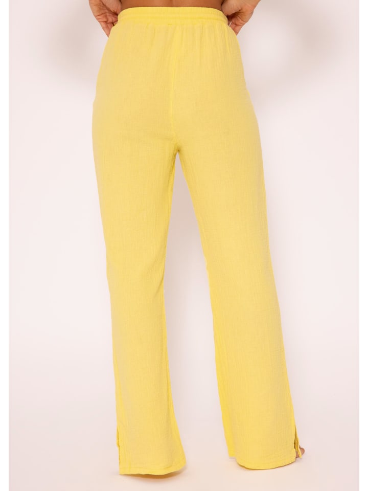 SASSYCLASSY Musselin Hose in gelb günstig kaufen